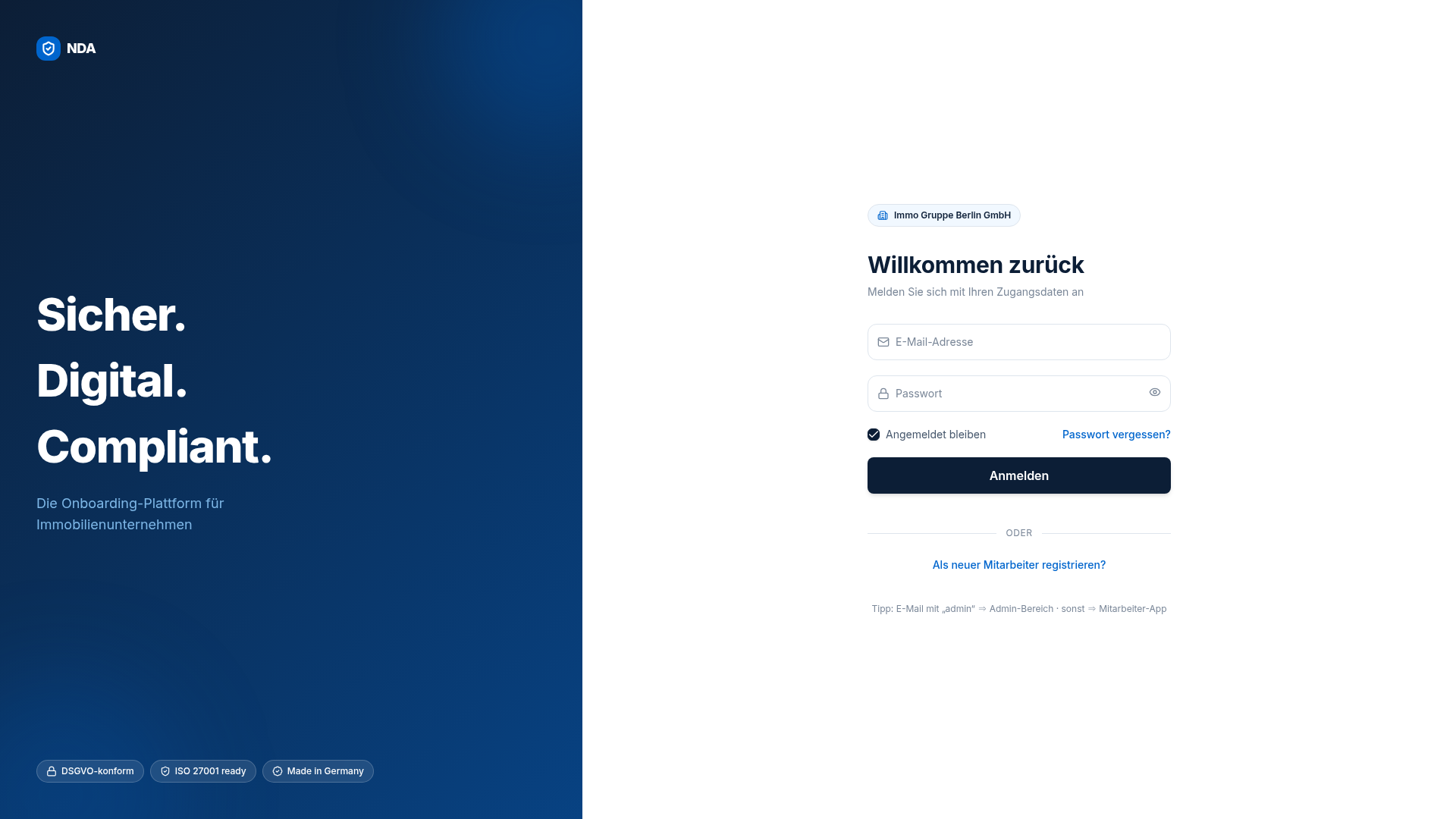 Live-Vorschau der Website immo.luminex-consulting.de